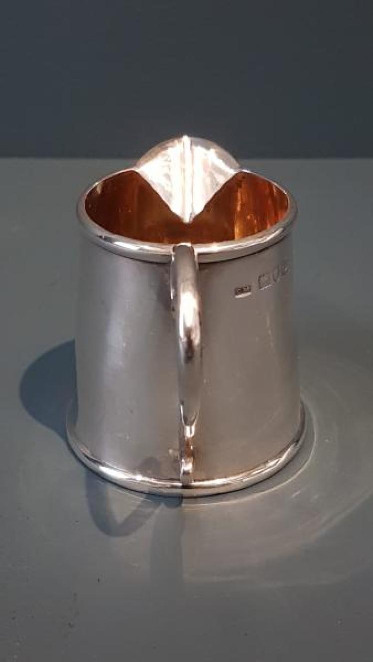 Edwardian Gilt Lined Silver Cream Pitcher - Image 6