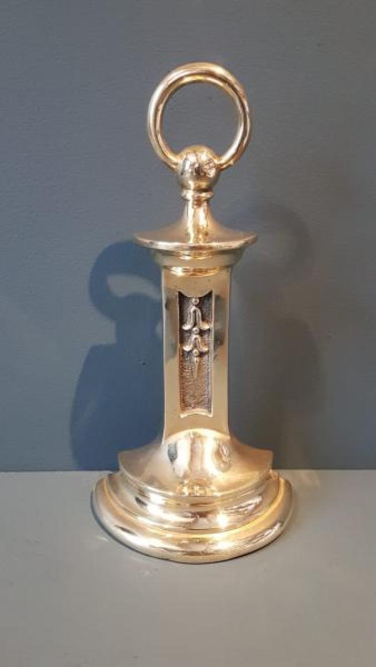Victorian Cast Brass Country House Door Stop - Image 1