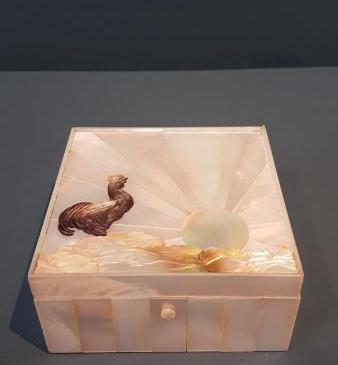 Superb Austrian Carved Mother of Pearl Table Box