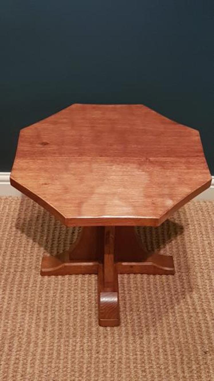 1950's Mouseman Octagonal Occasional Table  - Image 3