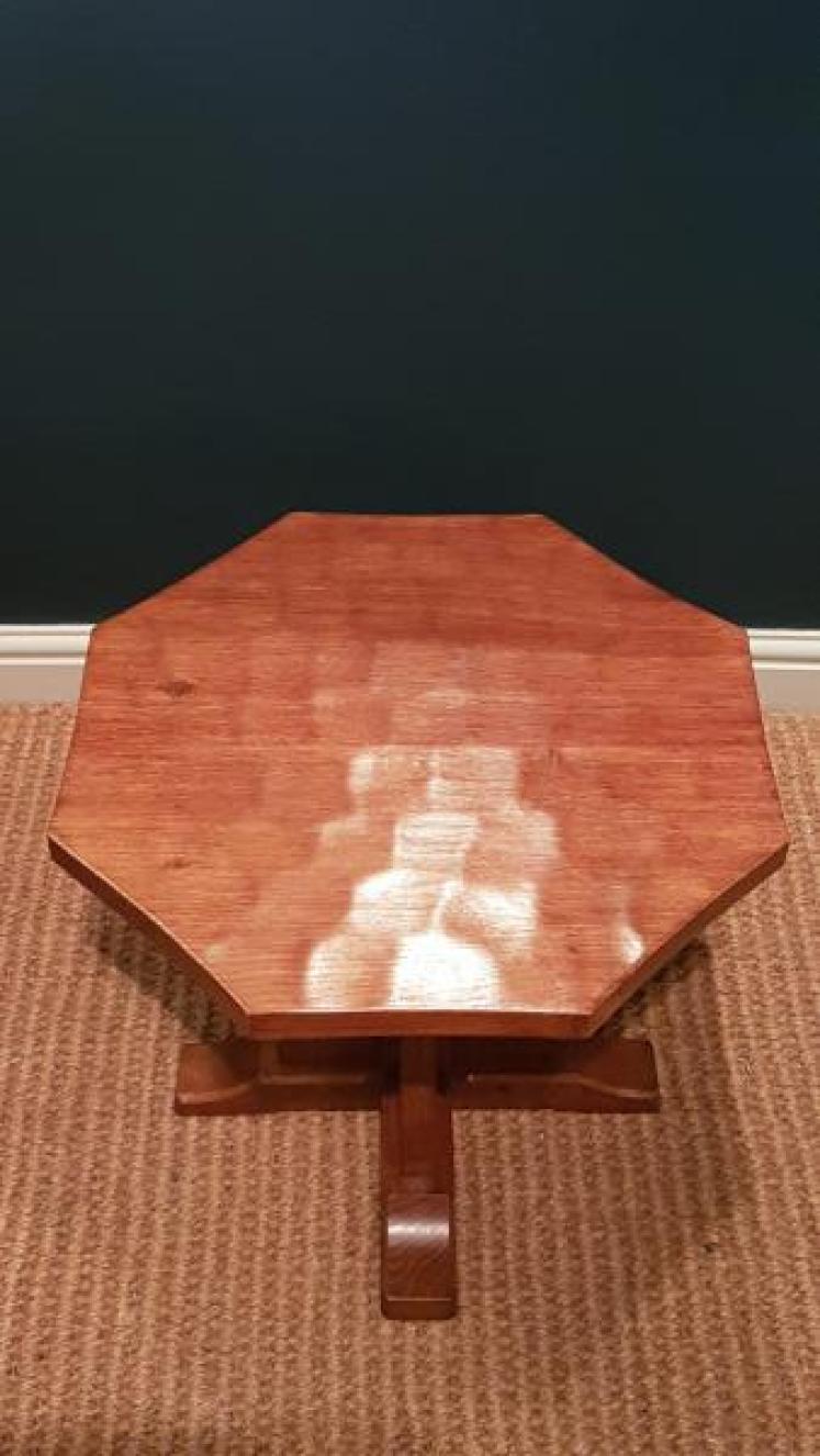 1950's Mouseman Octagonal Occasional Table  - Image 7