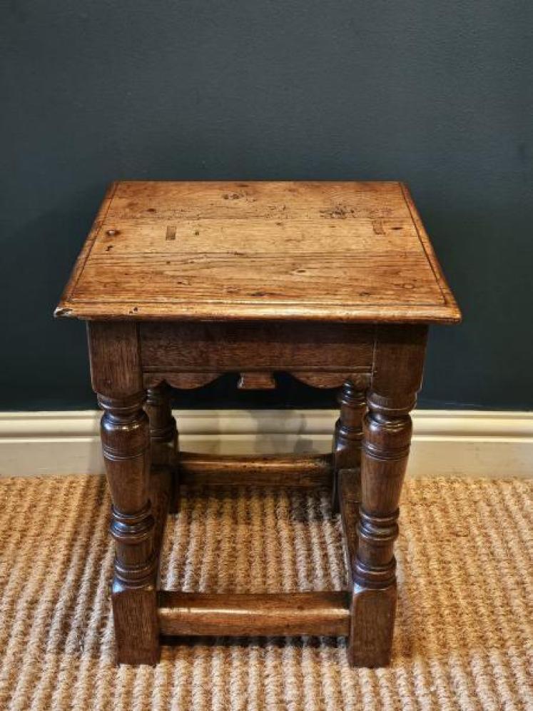 George III Oak Joint Stool - Image 1