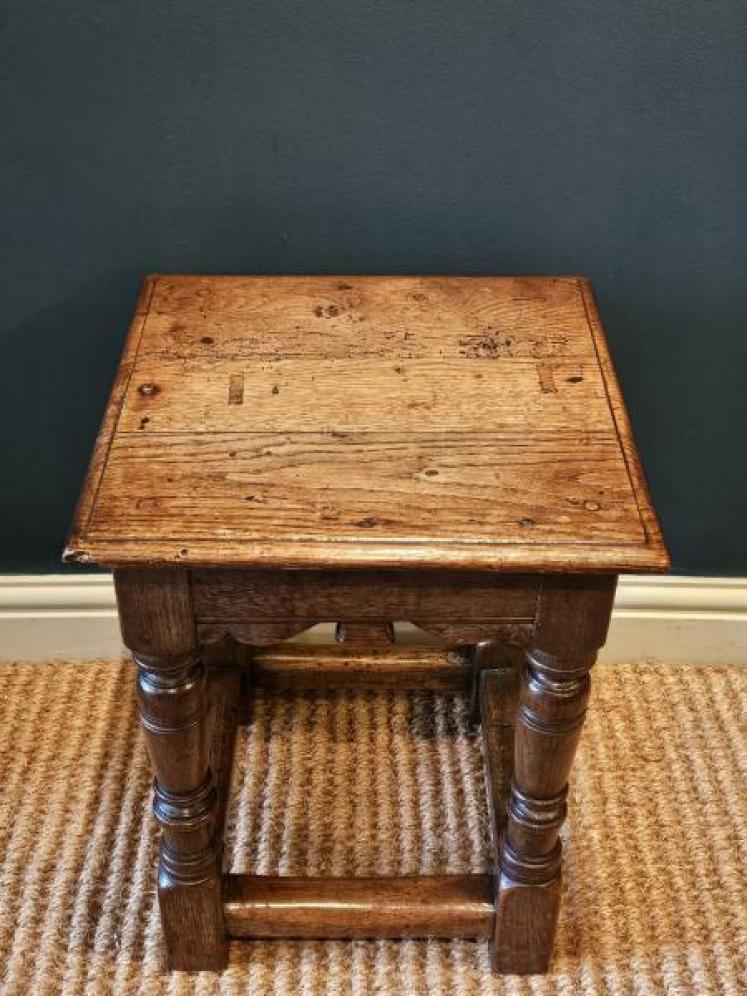 George III Oak Joint Stool - Image 7