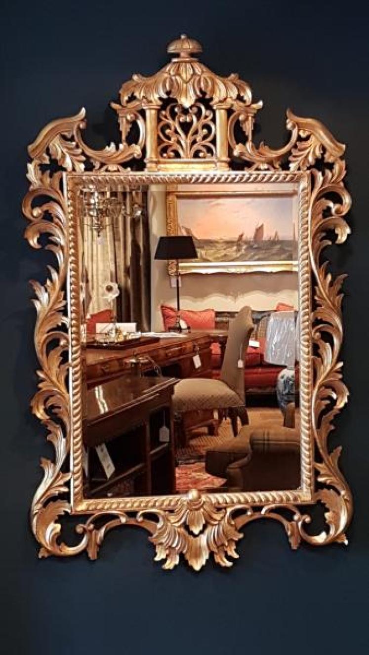 Superb Large 1920's Timber Gilt Mirror - Image 1