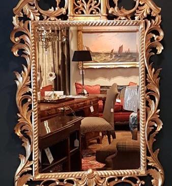 Superb Large 1920's Timber Gilt Mirror