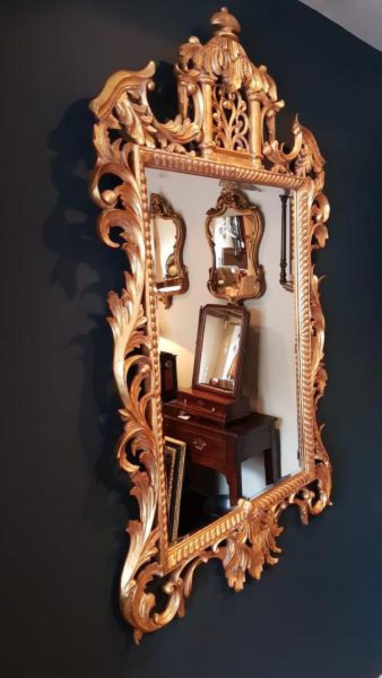 Superb Large 1920's Timber Gilt Mirror - Image 4