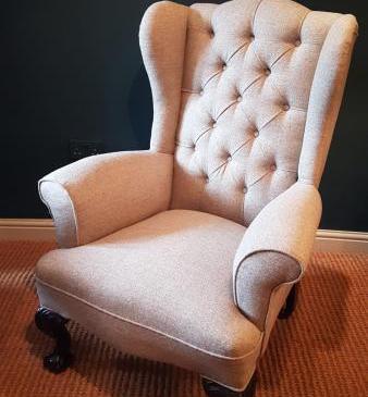 Large Victorian Wing Back Arm Chair