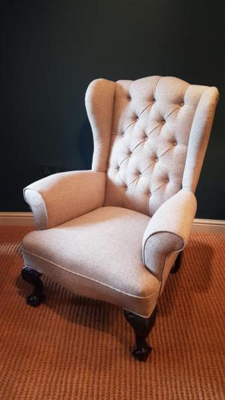 Large Victorian Wing Back Arm Chair - Image 1
