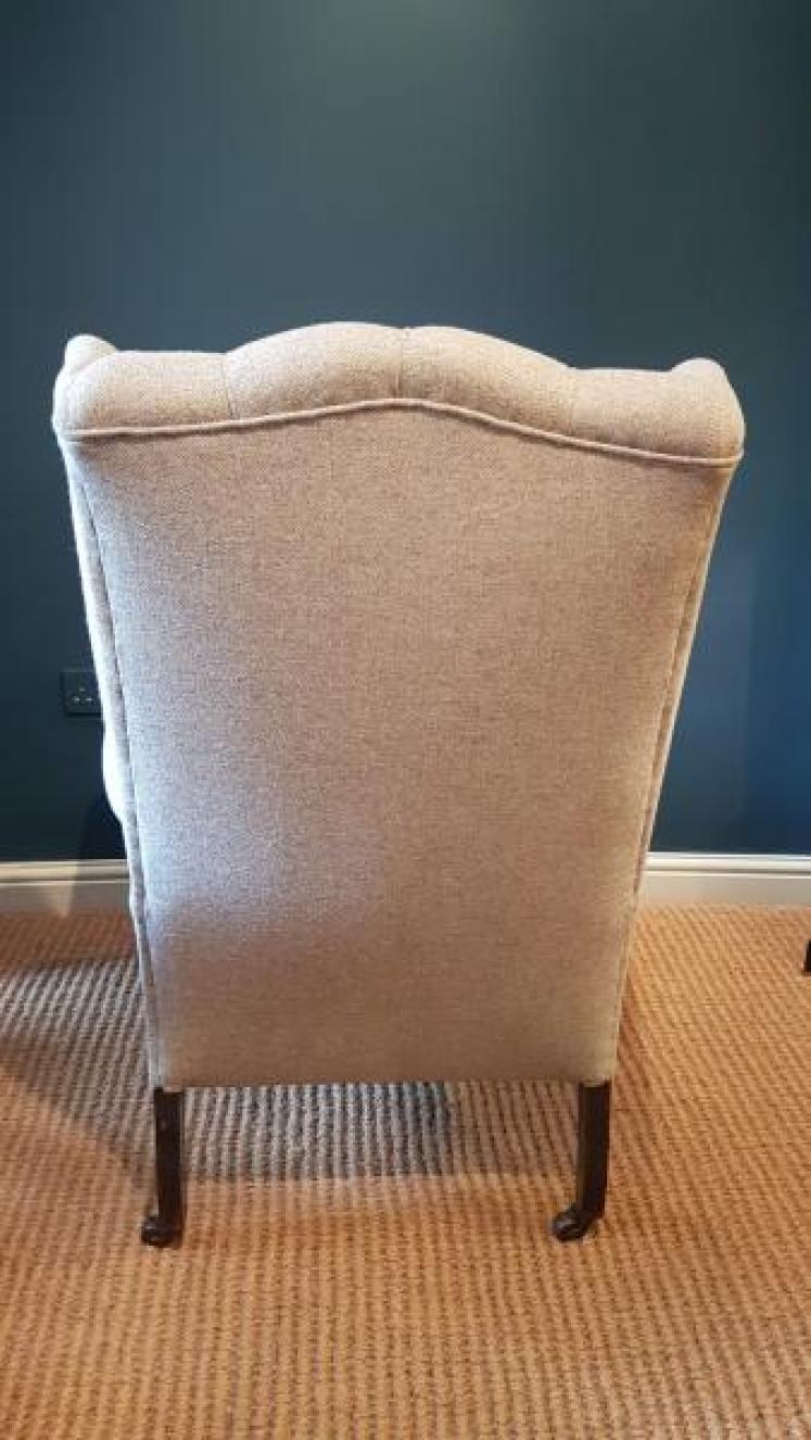 Large Victorian Wing Back Arm Chair - Image 2