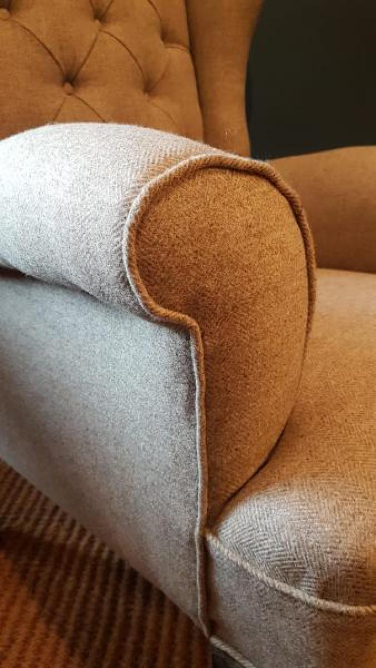 Large Victorian Wing Back Arm Chair - Image 3