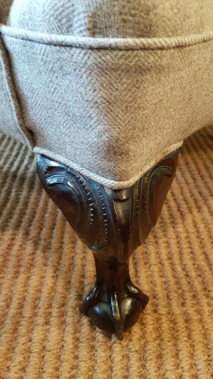 Large Victorian Wing Back Arm Chair - Image 5