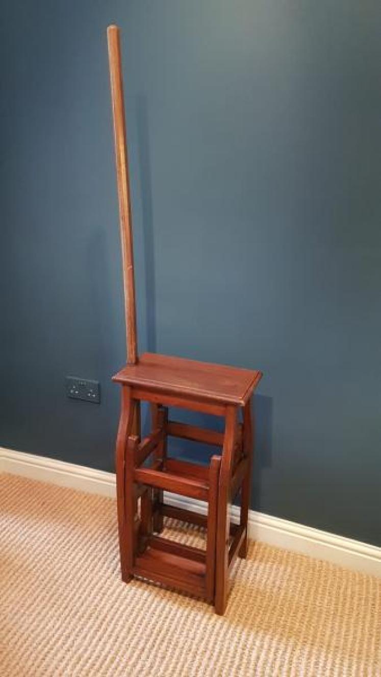 Victorian Mahogany Folding Library Steps - Image 6