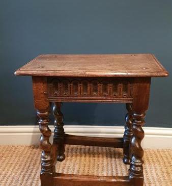Georgian Style Oak Joint Stool