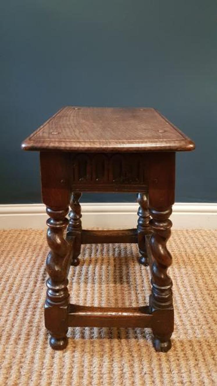 Georgian Style Oak Joint Stool - Image 3