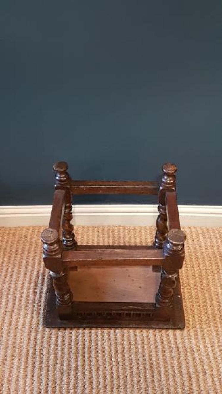 Georgian Style Oak Joint Stool - Image 5