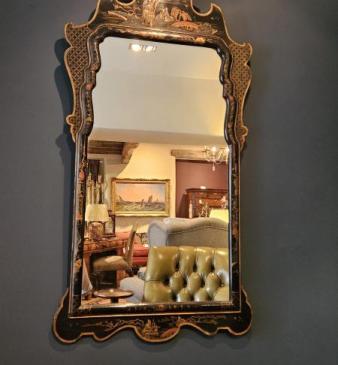 Large Edwardian Chinoiserie Mirror