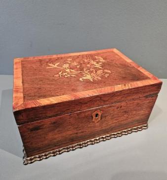 Early Victorian Inlaid Rosewood Box