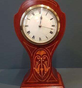 Immaculate Edwardian Inlaid Mantel Clock 