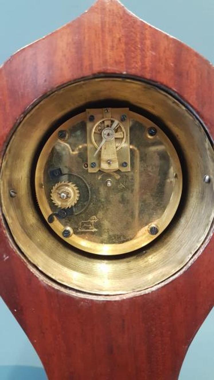 Immaculate Edwardian Inlaid Mantel Clock  - Image 4