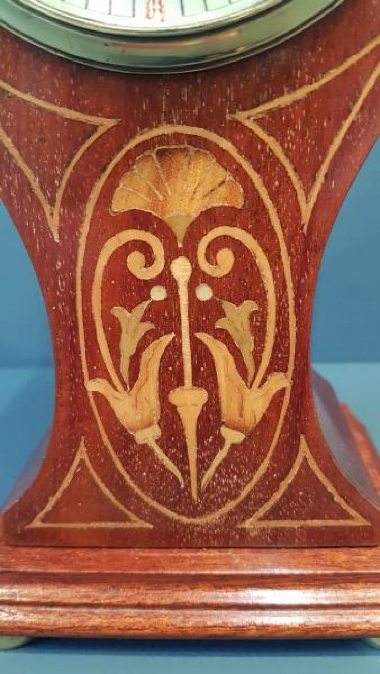 Immaculate Edwardian Inlaid Mantel Clock  - Image 5