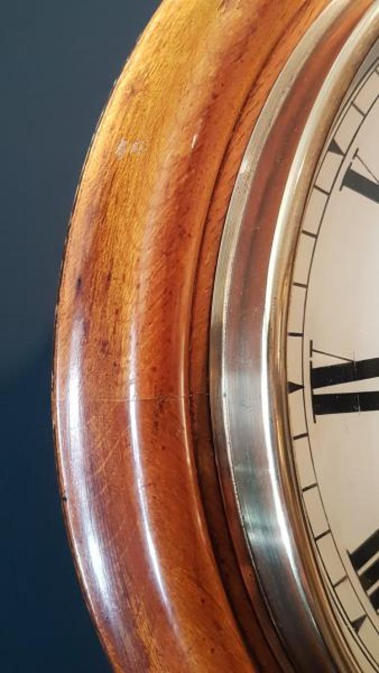 Victorian 10" Isle of Man Fusee Wall Clock - Image 5
