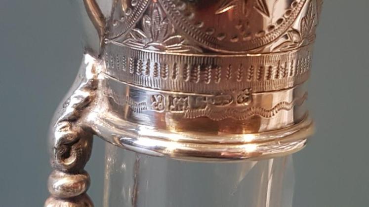 Victorian Cut Crystal and Silver Plated Claret Jug - Image 3