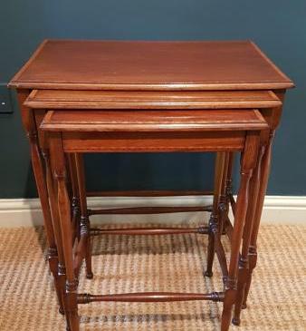 Nest of Edwardian Mahogany Occasional Tables