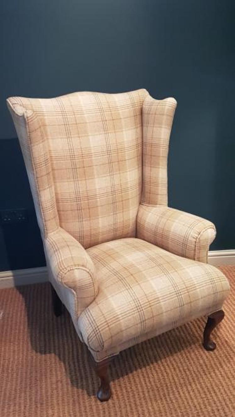 Edwardian Wing Back Arm Chair - Image 1