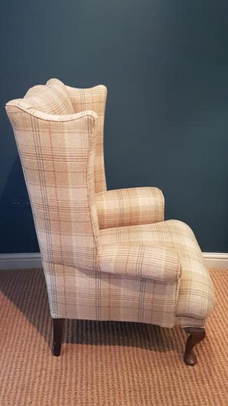 Edwardian Wing Back Arm Chair - Image 3