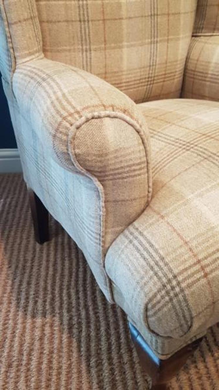 Edwardian Wing Back Arm Chair - Image 6