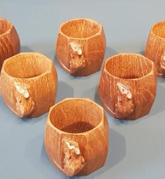 Set of 6 Mouseman Napkin Rings