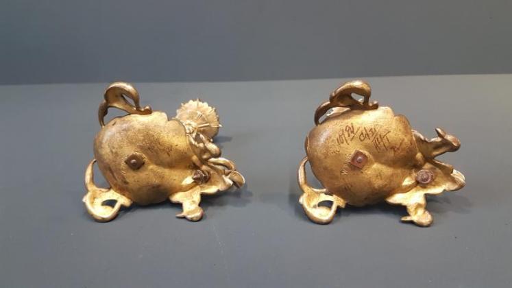Pair of Victorian Cast brass Chambersticks - Image 2