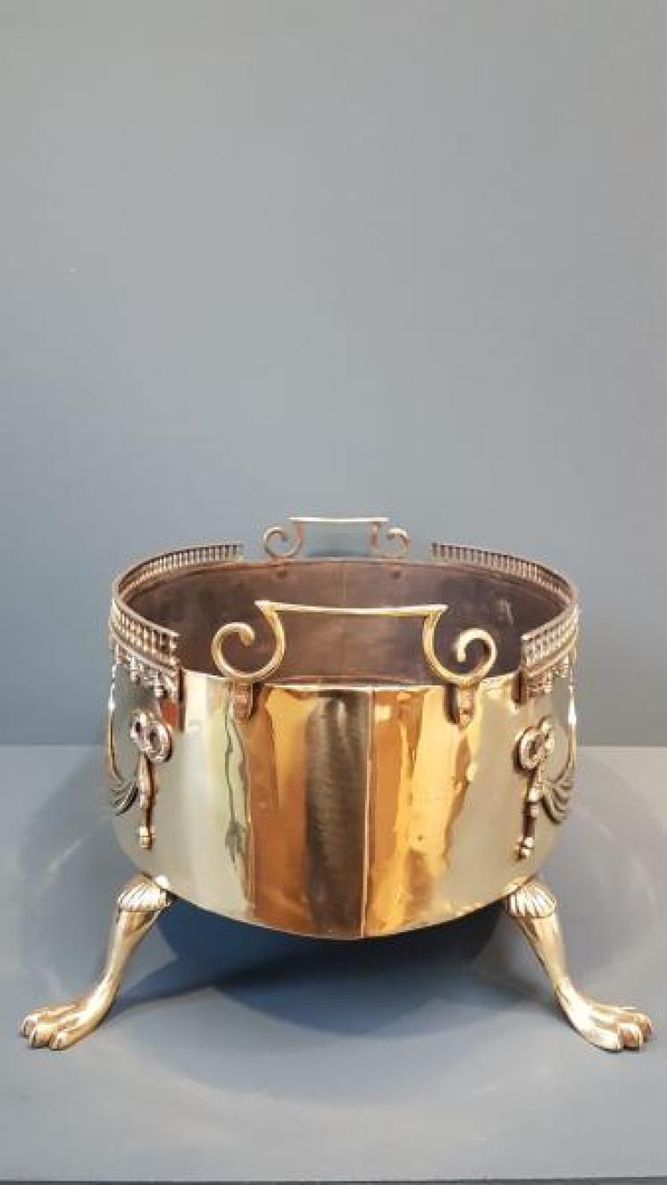 Georgian Brass Wine Cooler - Image 3