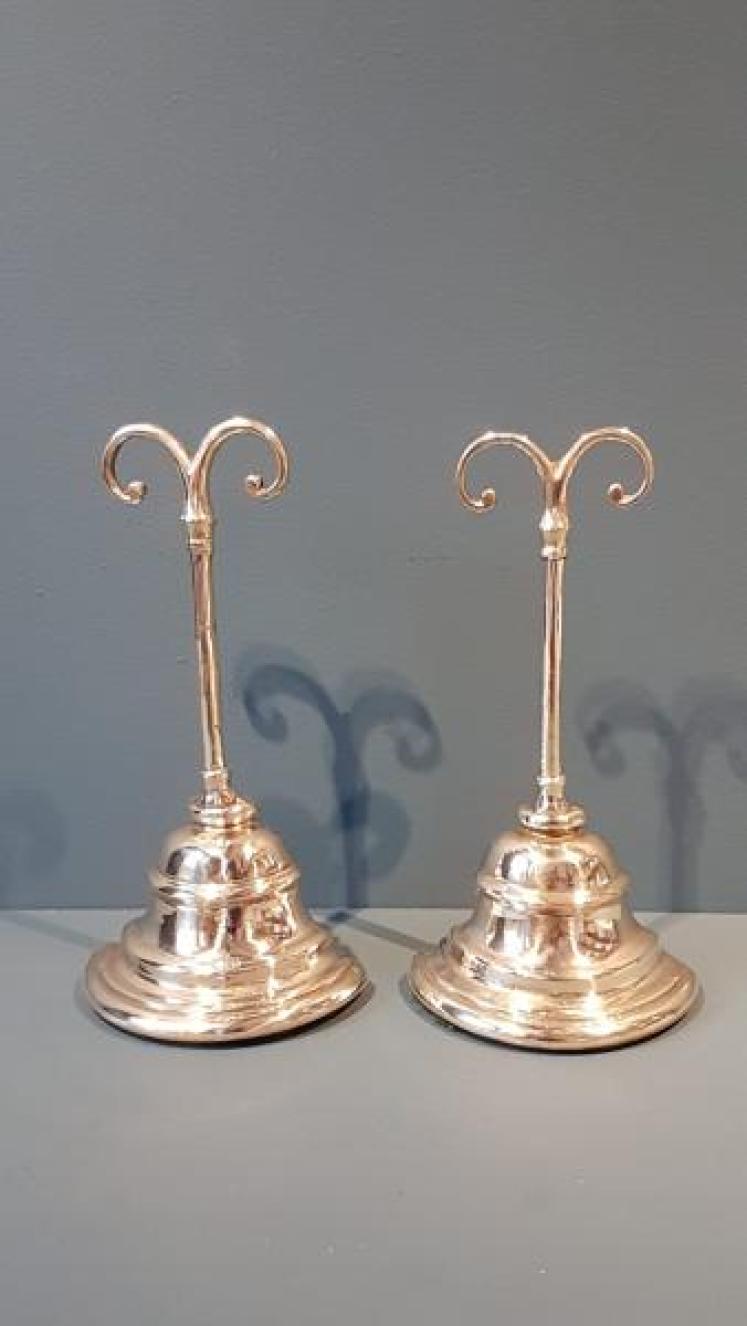 Matching Pair of Victorian Brass Door Stops  - Image 1