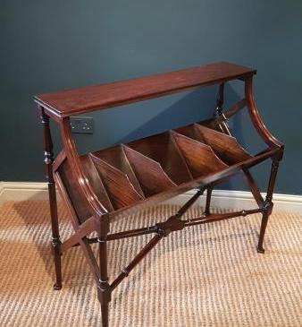 Immaculate Edwardian Mahogany Book Trough