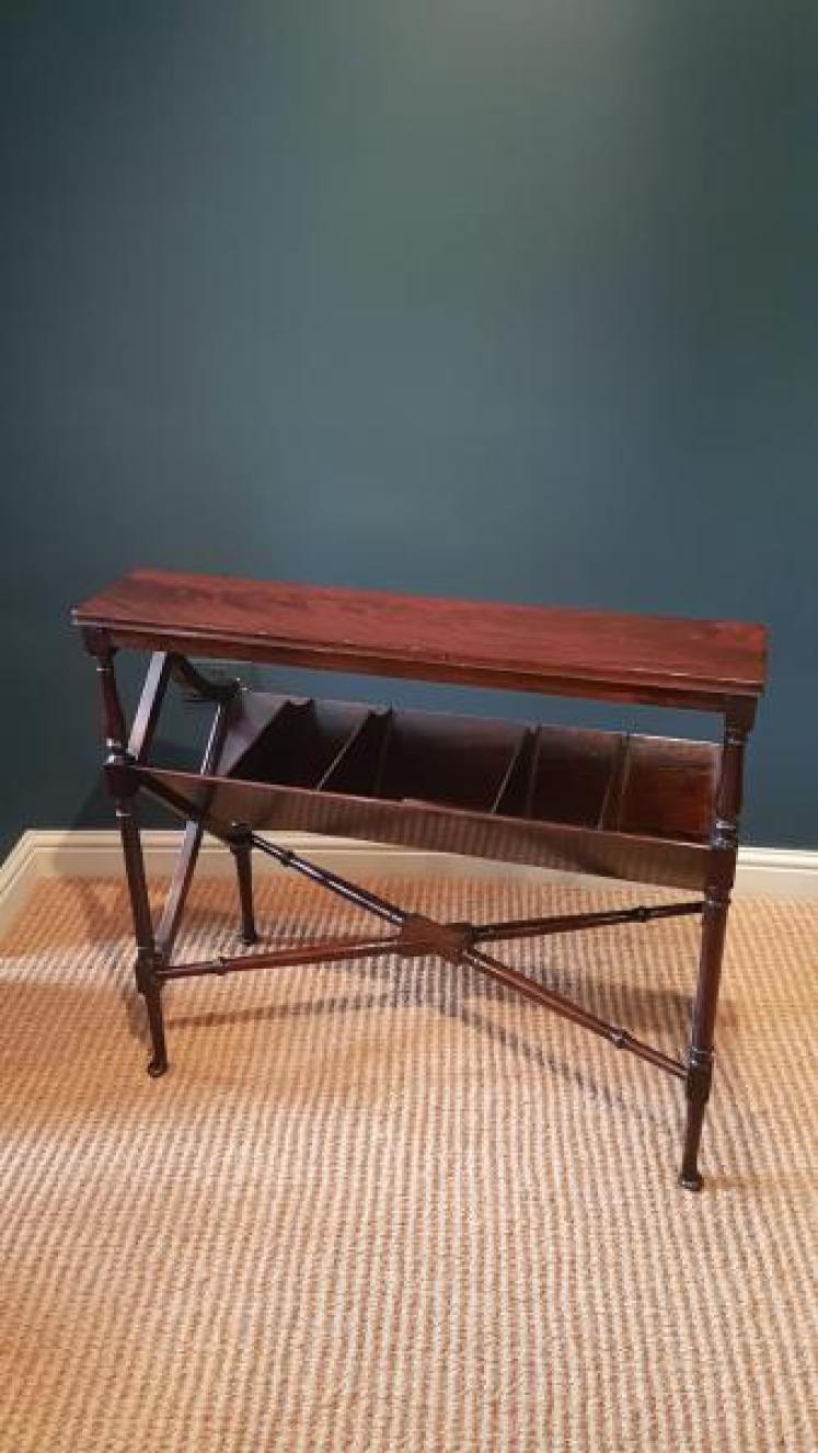Immaculate Edwardian Mahogany Book Trough - Image 2
