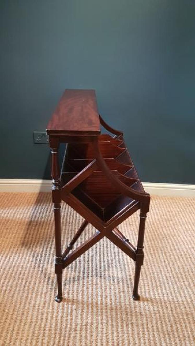 Immaculate Edwardian Mahogany Book Trough - Image 6