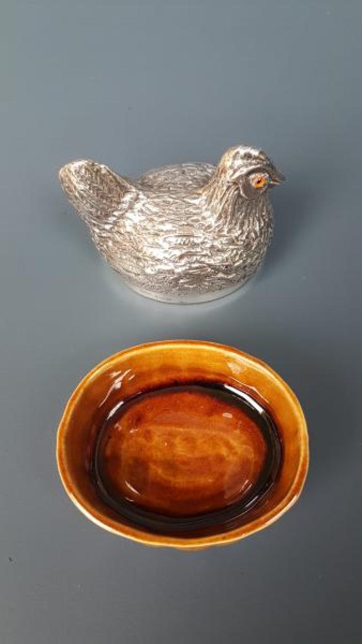 Rare Chester Silver Egg Crock - Image 3