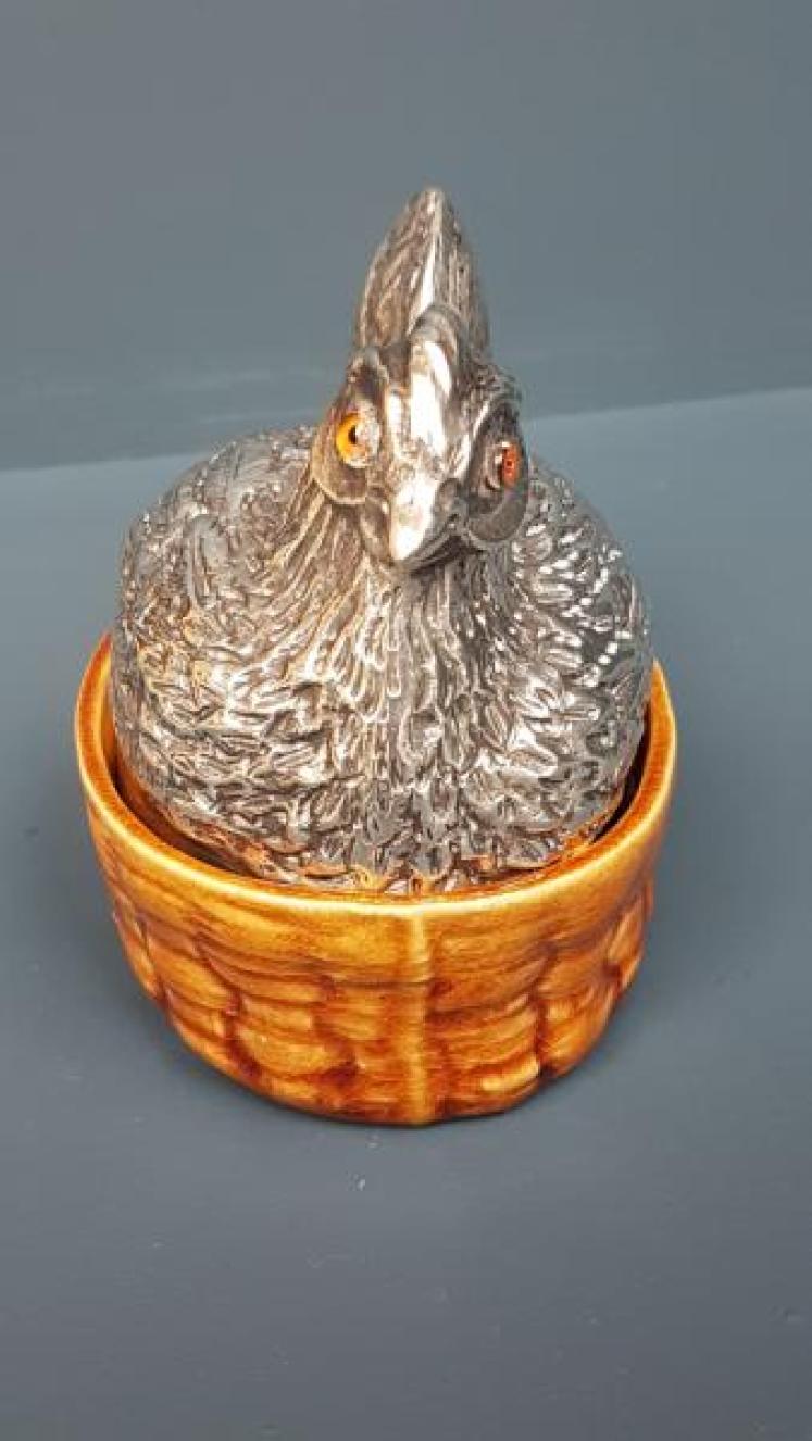 Rare Chester Silver Egg Crock - Image 6