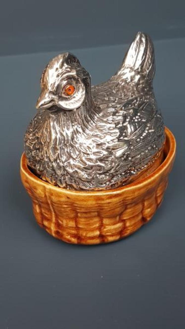 Rare Chester Silver Egg Crock - Image 7
