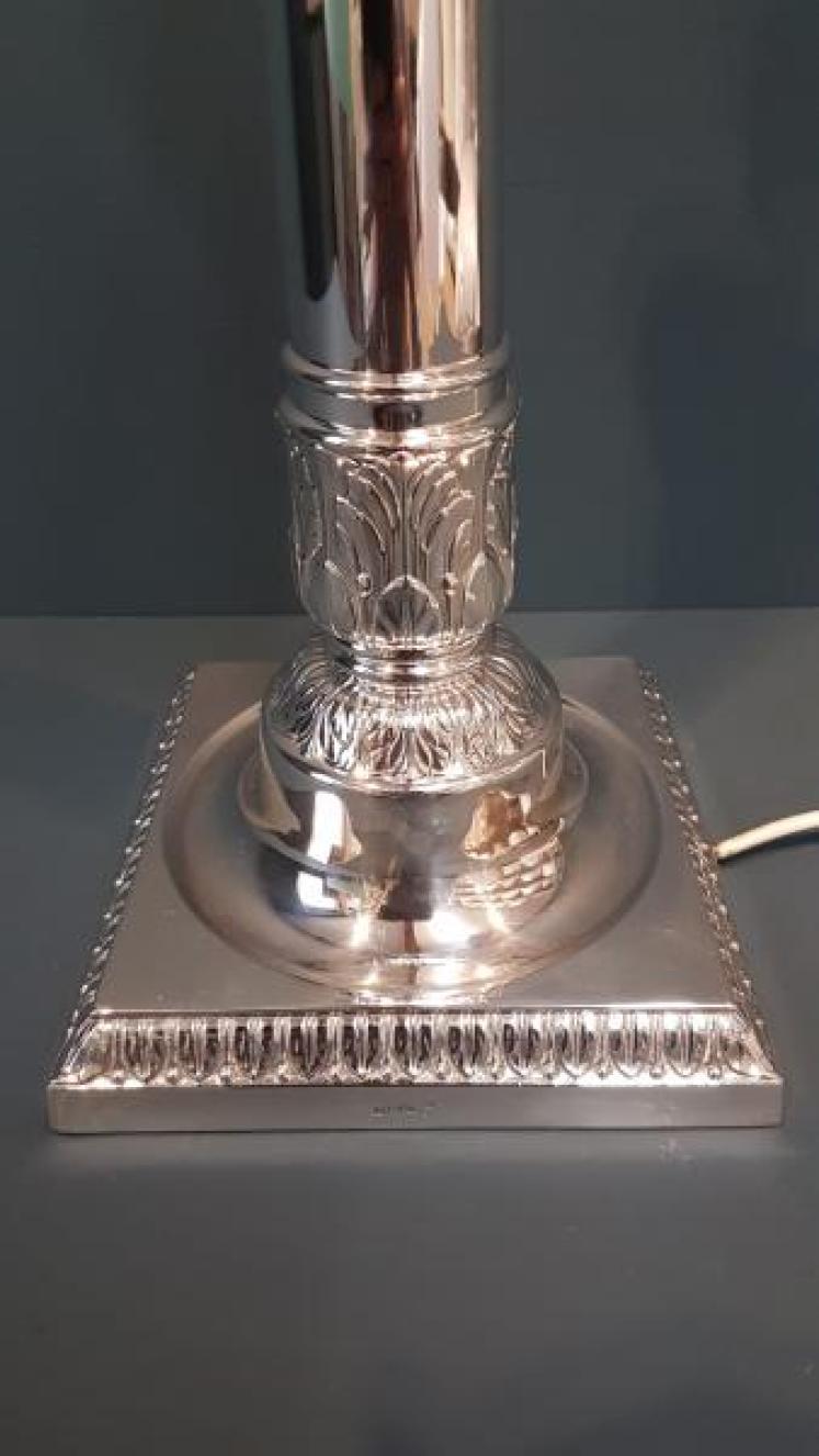Large George V Solid Silver Lamp - Image 5