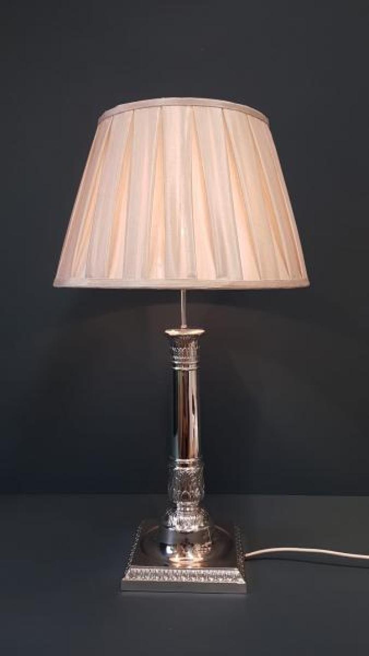 Large George V Solid Silver Lamp - Image 6
