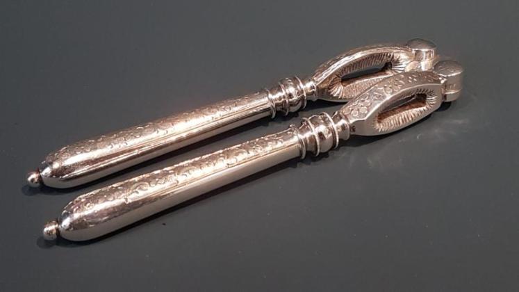 Victorian Cast Silver Nut Crackers - Image 1
