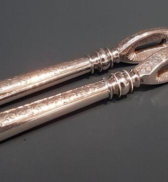 Victorian Cast Silver Nut Crackers