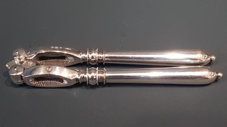Victorian Cast Silver Nut Crackers - Image 2