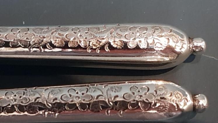 Victorian Cast Silver Nut Crackers - Image 5