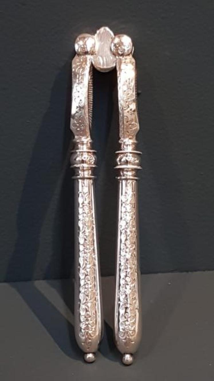 Victorian Cast Silver Nut Crackers - Image 7