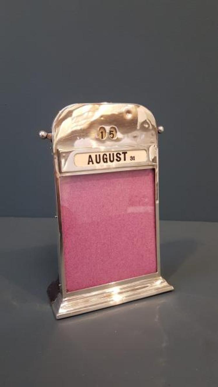 Edwardian Silver Calendar & Photo Frame Combination - Image 1