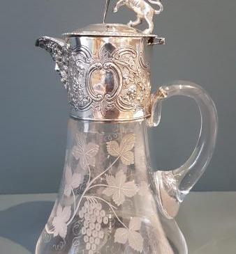 Superb Victorian Silver Mounted Claret Jug