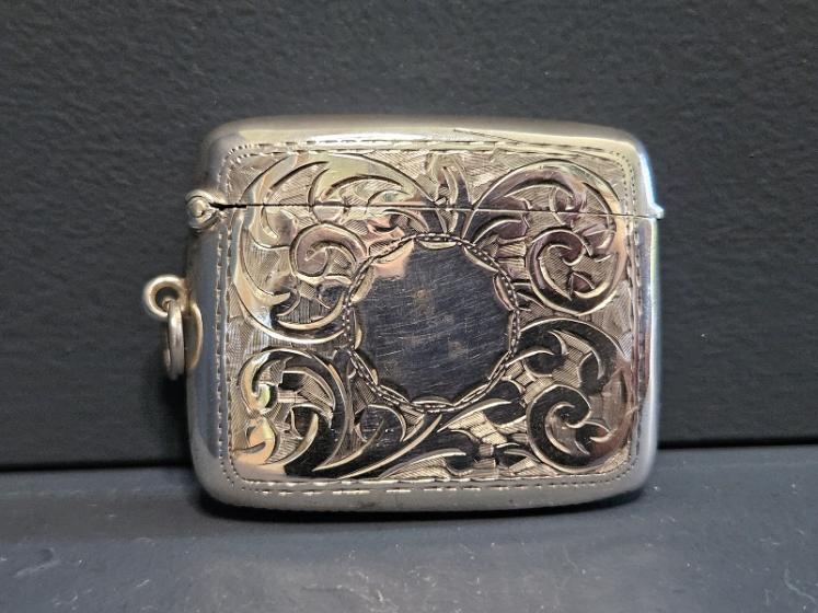 Engraved Silver Vesta Case  - Image 2